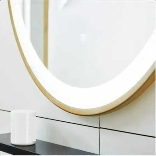 Quality Glass Round LED Mirror for Bathroom - 24 x 24 Inch with Back Light, Touch Sensor, and 3 Light Effects LED 75