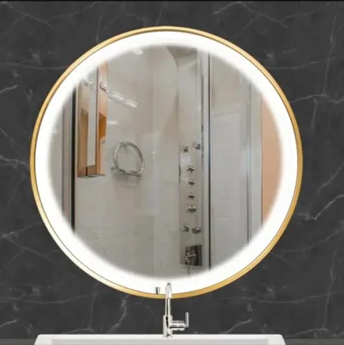 Quality Glass Round LED Mirror for Bathroom - 24 x 24 Inch with Back Light, Touch Sensor, and 3 Light Effects LED 75