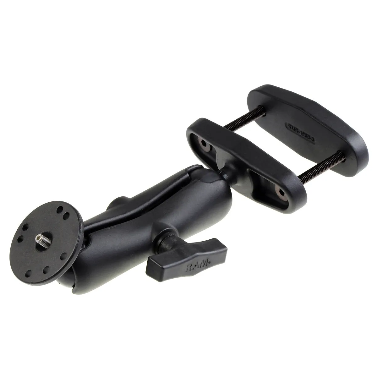 RAM® Double Ball Mount with 3" Square Post Clamp Base and 1/4"-20 Stud