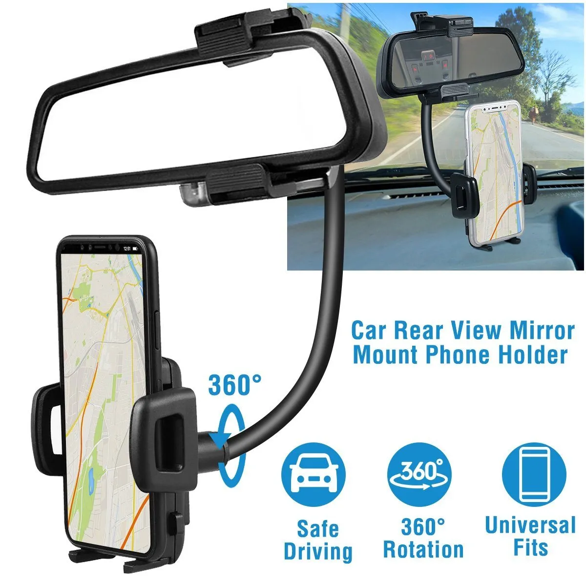 Rear View Mirror Car Mount Holder