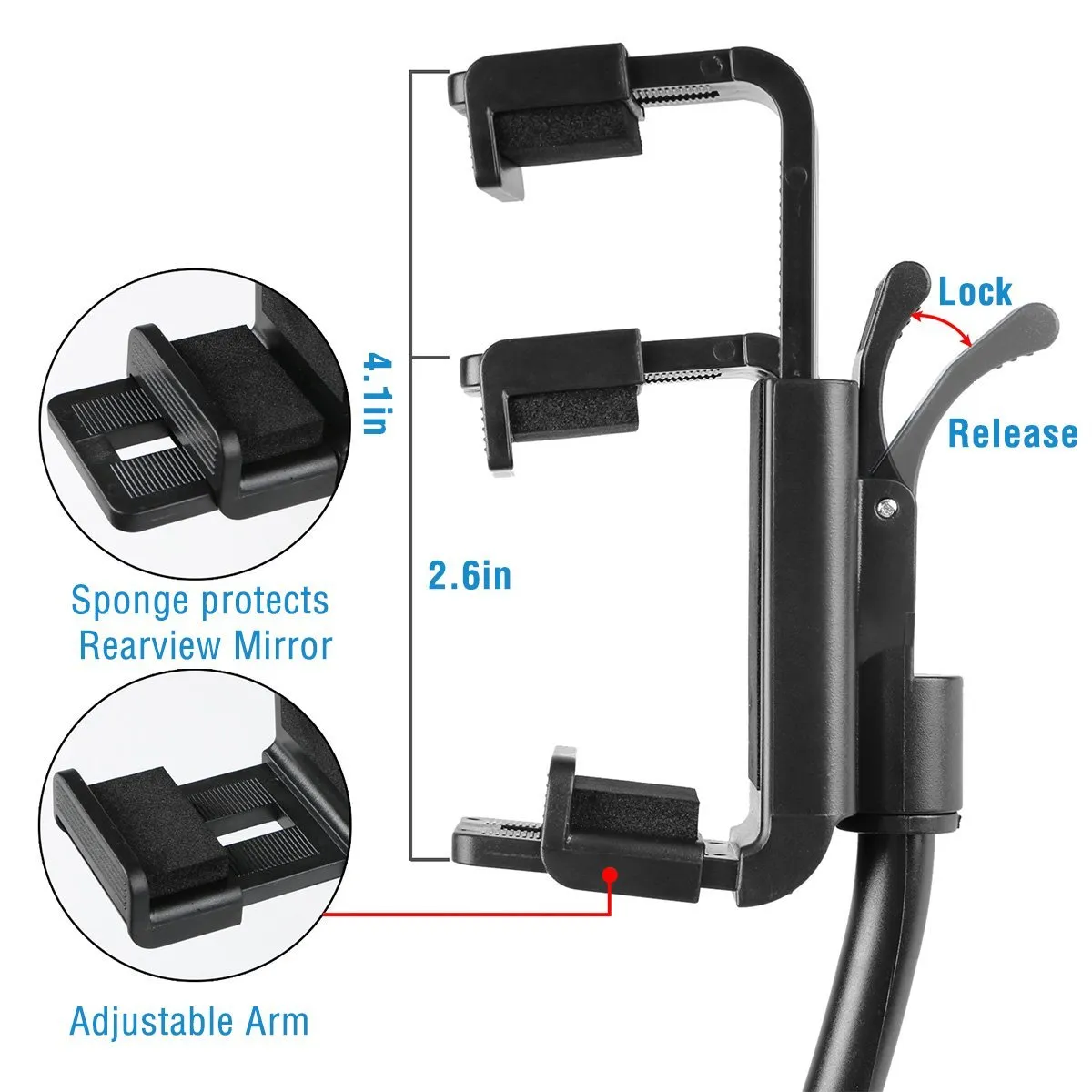Rear View Mirror Car Mount Holder