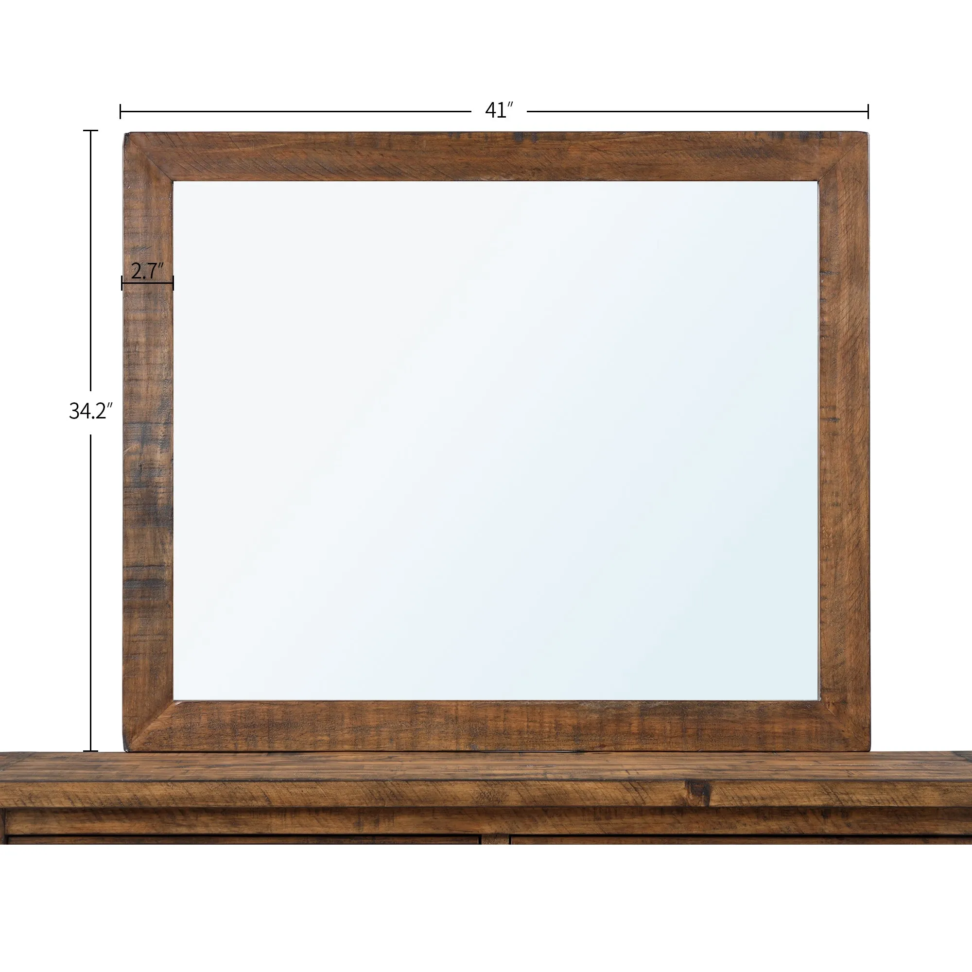 Reclaimed Pine Wood Mirror