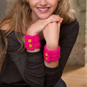 Red Heart Crochet Buttoned Up Cuffs