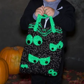 Red Heart Crochet Creepy Eyes Bag