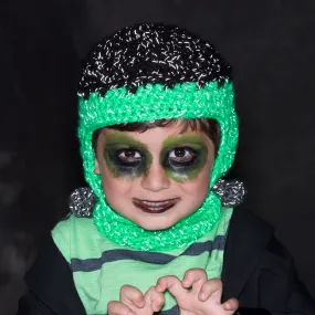 Red Heart Crochet Frankenstein Hat