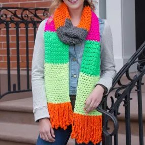 Red Heart Crochet Shine On Scarf