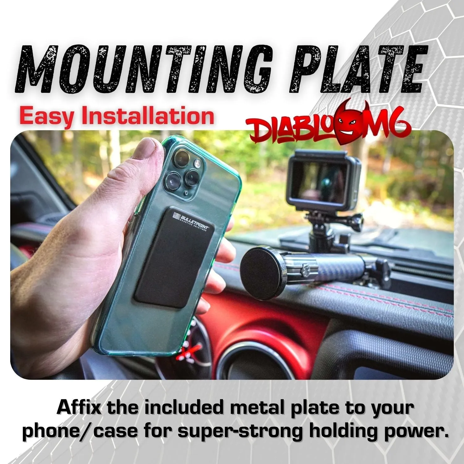 RubiGrid® 2019-2023 Ford Ranger Phone Holder Multi-Device Dash Mount
