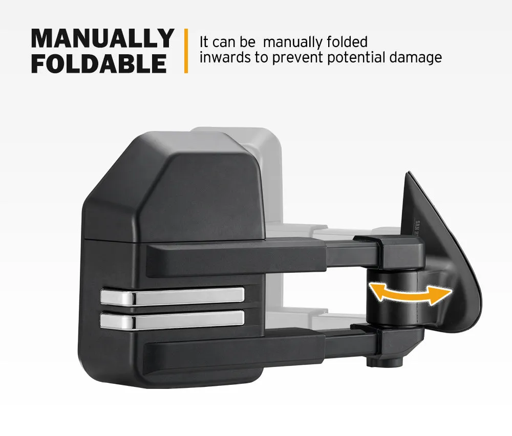 San Hima Extendable Towing Mirrors for Mitsubishi Triton MQ/MR 2015-On