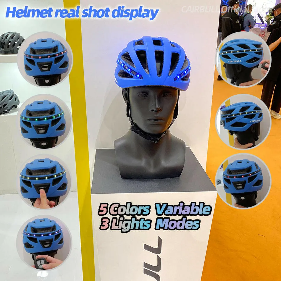 Smart Helmet Female Cycling Helmet Turn Signal Light Fit System In-mold EPS LED Strip Safety Road Bike Helmet Cycling Equipment