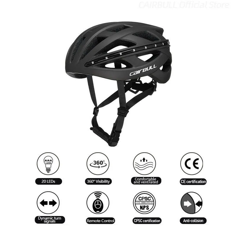 Smart Helmet Female Cycling Helmet Turn Signal Light Fit System In-mold EPS LED Strip Safety Road Bike Helmet Cycling Equipment