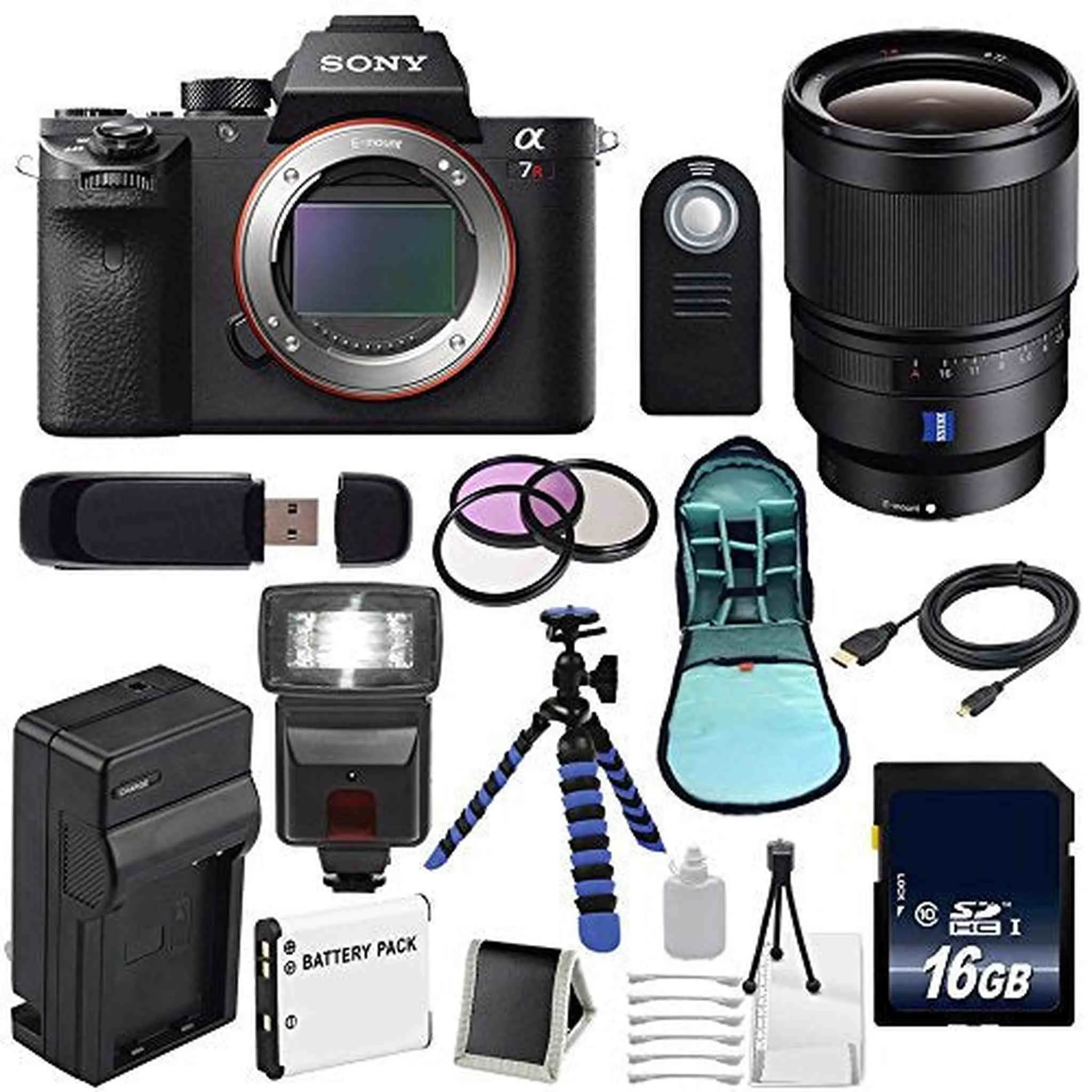 Sony Alpha a7R II Mirrorless Digital Camera (International Model)   Sony Distagon T FE 35mm f/1.4 ZA Lens   72mm 3 Piece Innovative Bundle
