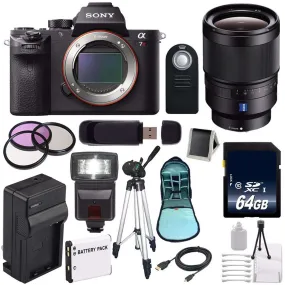 Sony Alpha a7R II Mirrorless Digital Camera (International Model)   Sony Distagon T FE 35mm f/1.4 ZA Lens   72mm 3 Piece Pro Bundle