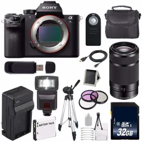 Sony Alpha a7S II a7S Mark II a7SII ILCE7SM2/B Mirrorless Digital Camera (International Model)   Sony E 55-210mm f/4.5-6 Lens Starter Bundle