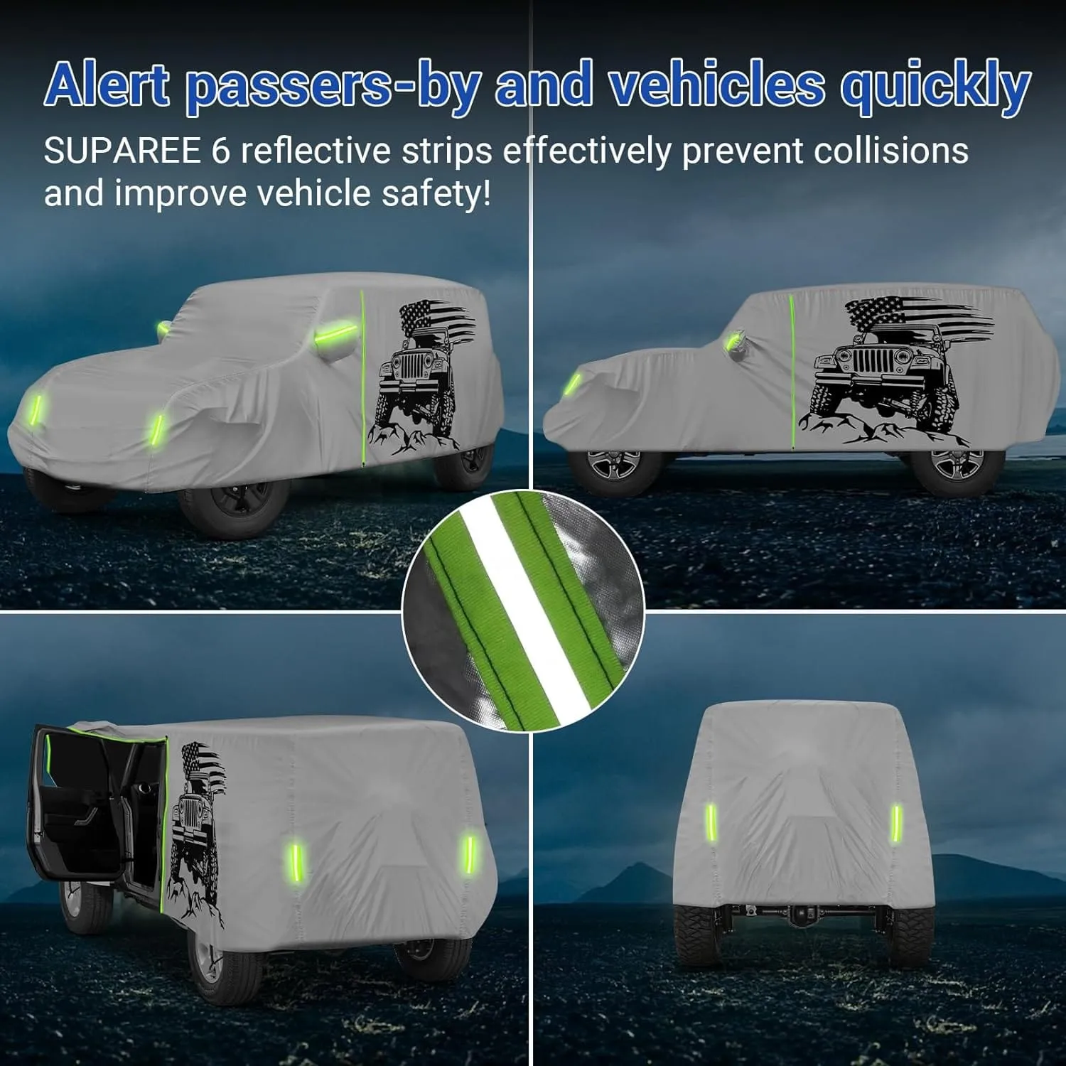 Suparee New Jeep Cover Waterproof for 2007-Later Wrangler JK JL 4 Door