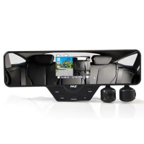 Upgraded Pyle Dual Dash Cam Car Dvr, Hd 1080P, 3.5" Lcd Display, Loop Recording, Night Vision Led, 120 Degree Wide-Angle Lens, Front & Rear View Reverse Parking, Night Vision, Waterproof, Adjustable (Plcmdvr52)