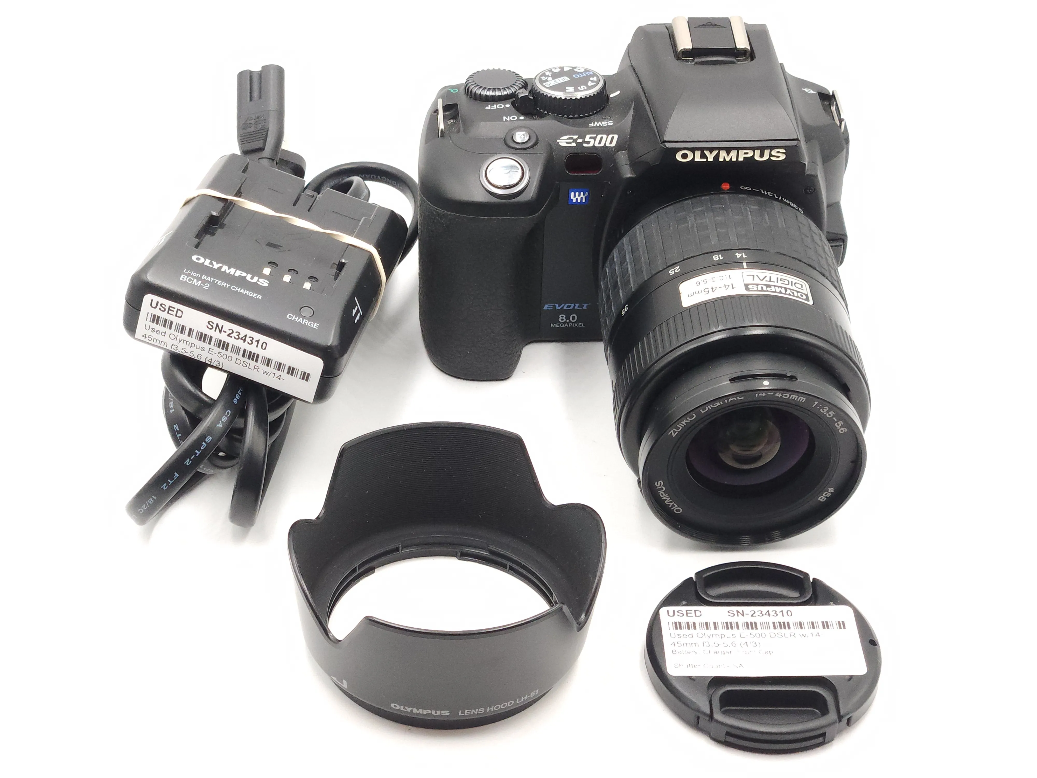 Used Olympus E-500 DSLR w/14-45mm f3.5-5.6 (4/3)