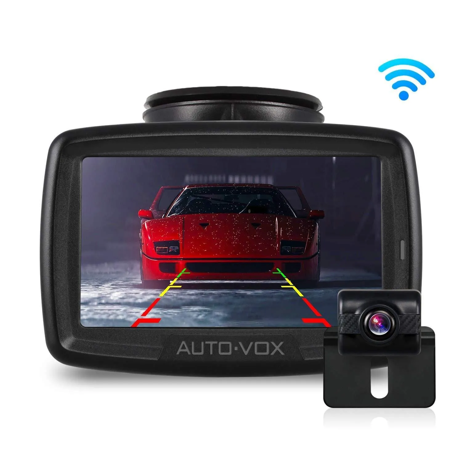 W2 NO Interference Digital Wireless Backup Camera System Kit with Built-in Transmitter, IP68 Waterproof Wireless Rear View Camera and 4.3'LCD Wireless Reversing Monitor for Trailer,Minibus, Trucks
