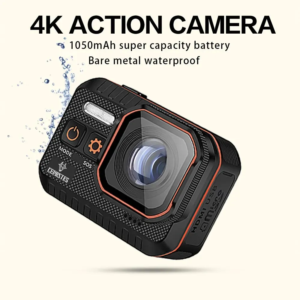 Waterproof Action Camera 4K60FPS with Remote Control