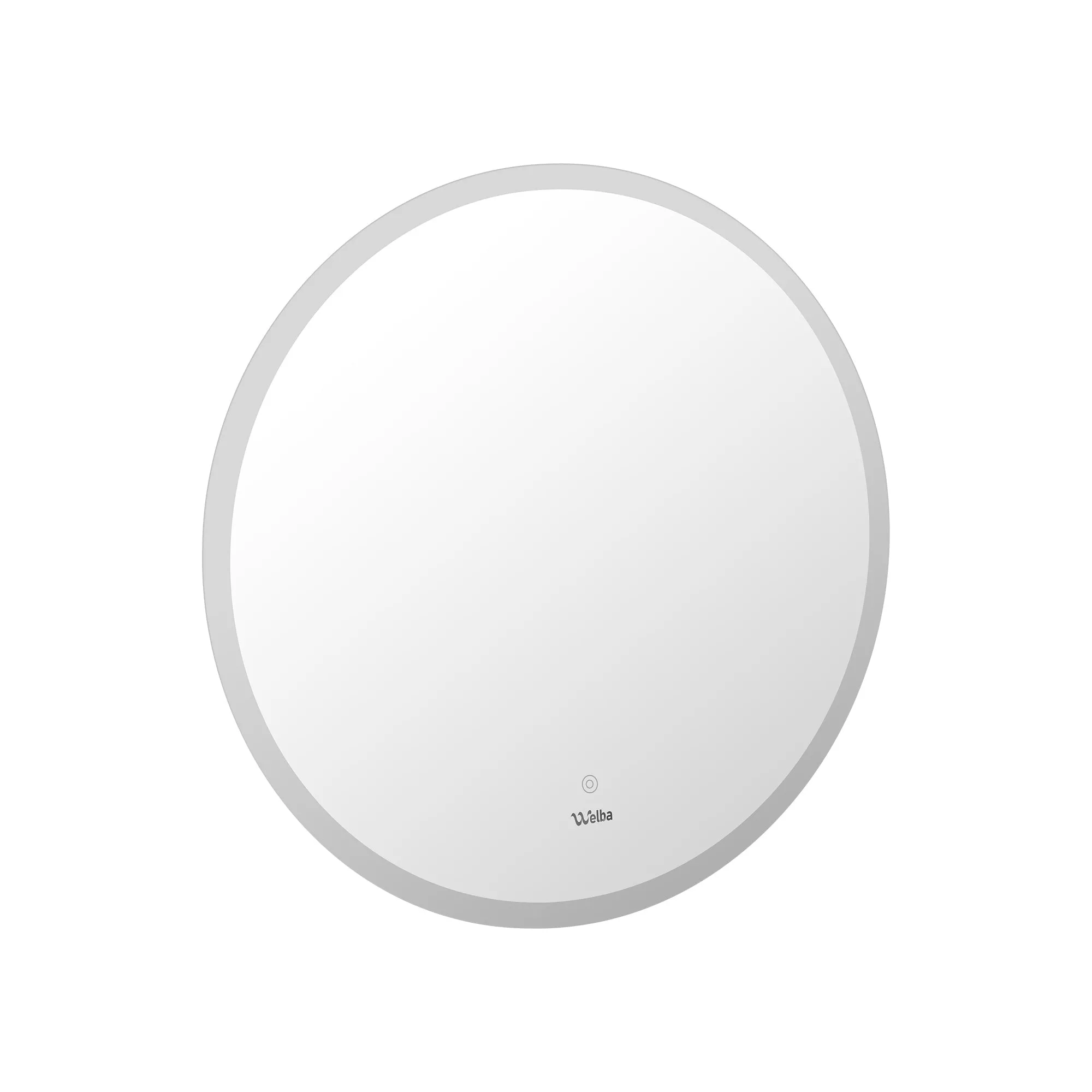 Welba 80cm LED Round Bathroom Mirror Anti-fog Makeup Wall Mirrors with Light