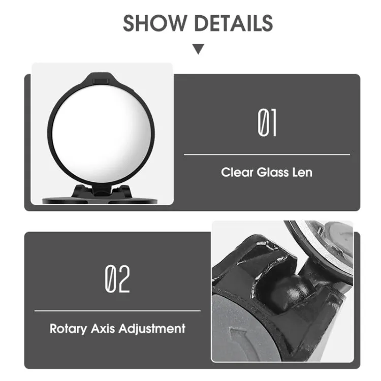 WEST BIKING Bicycle Handlebar Convex Rear View Mirror(Black)