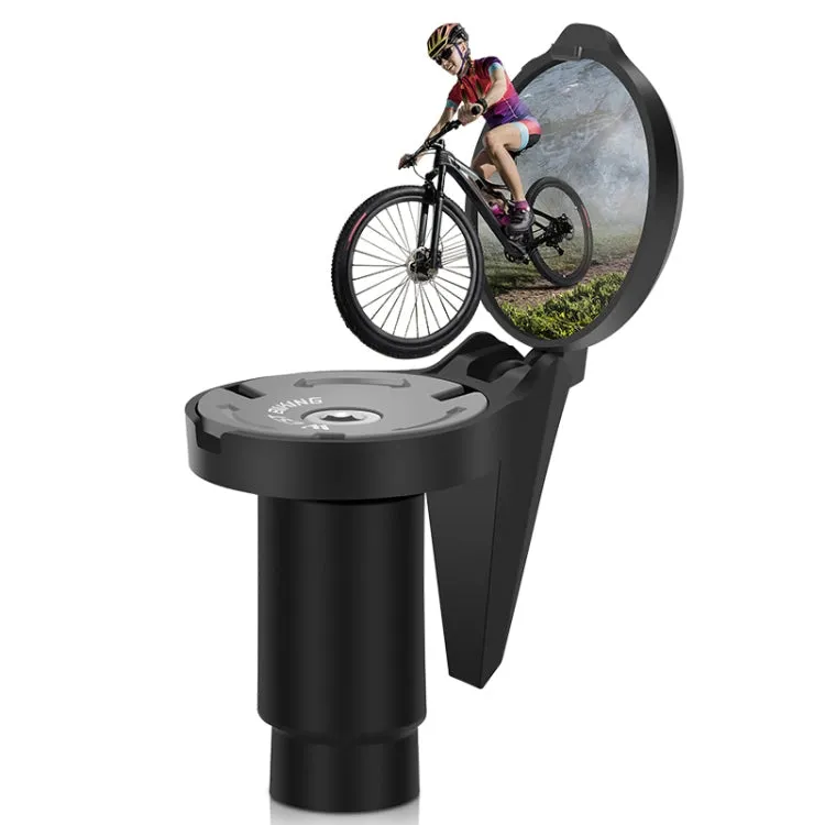 WEST BIKING Bicycle Handlebar Convex Rear View Mirror(Black)
