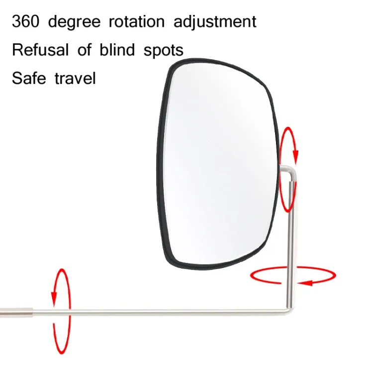 WEST BIKING Bicycle Riding Glasses Mini Rearview Mirror Multi-Angle Adjustable Flat Mirror(Black)