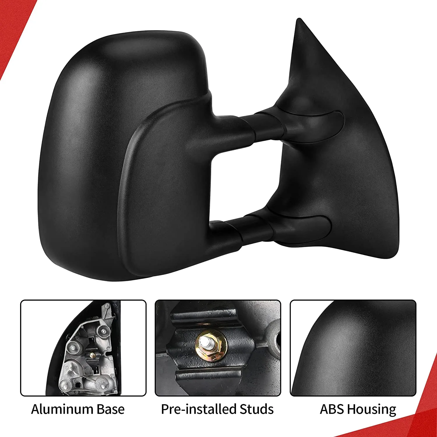 YITAMOTOR® 1999-2016 Ford F250 F350 F450 F550 Super Duty, 2000-2005 Ford Excursion Tow Mirrors